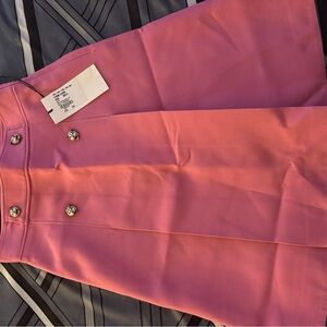 Pink Skirt with Silver Buttons